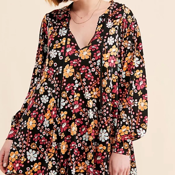 FREE PEOPLE Daisy Jane Floral Tunic Dress - Picture 2 of 8